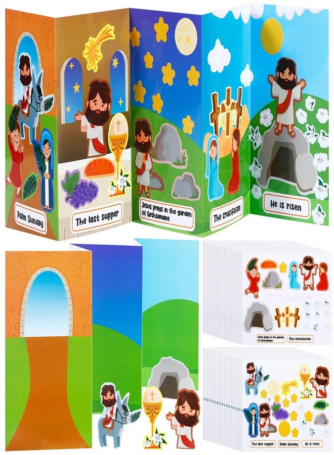 مجموعة سينلود المكونة من 24 مجموعة من الحرف اليدوية الدينية لعيد الفصح، ومجموعات مشاهد أسبوع الآلام، وملصقات قيامة المسيح، وملصق الصليب، وحرف يدوية لأحد الشعانين، ومستلزمات حفلات المشاريع اليدوية. - Image 1